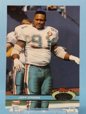 1991 Topps Stadium Club #425 - Jeff Cross - Miami Dolphins - Near Mint - Image 1 of 2