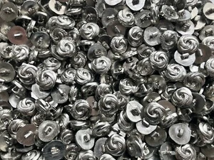 Buttons 12mm 20L Silver Twisted Knot Rope Plastic Craft Shank Small Button (Y52) - Picture 1 of 24
