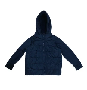 Old Navy Hooded Jacket Boys Size 5 Black Puffer - Picture 1 of 8