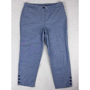 Talbots perfekte kurze Hose blau Baumwollmischung Knopfakzent Damengröße 12 - Bild 1 von 14