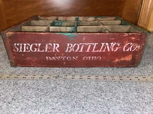 Vintage Wooden Soda Crate Siegler Bottling Co. Dayton Ohio Wood Box - Picture 1 of 6