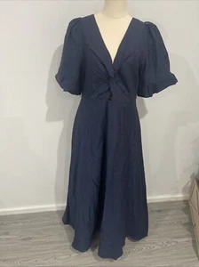 PORTMANS Diana Size 14 AUS Navy Dress RRP: $169.95 - Picture 1 of 5