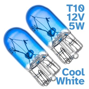 2pcs T10 12V 5W JCD Cool White Light Globe Tungsten Dimmable Halogen Bi-Pin W5W - Picture 1 of 4