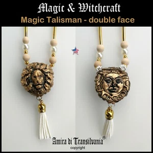 men jewelry necklace talisman zodiac astrological sign horoscope lion amulet bib - Picture 1 of 24