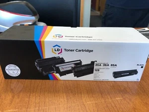 New LD Laser Toner Cartridge (Black) Compatible with Canon 125 or HP 35A 36A 85A - Picture 1 of 4