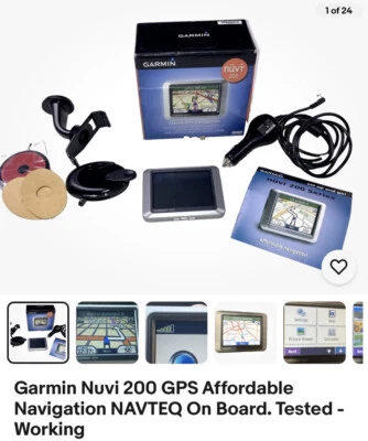 Garmin nüvi 200 GPS Navigation System Complete With Accessories TESTED & Works - Image 1 of 3