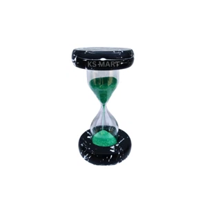 KS MART Wooden Sand Timer with Green Sand Sand Clock I Minute - Picture 1 of 6