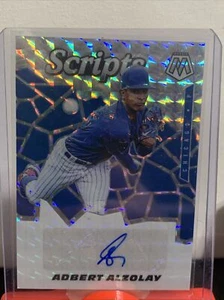 2021 Mosaic ADBERT ALZOLAY AUTO Scripts Silver Prizm Autograph #SCR-AA Cubs - Picture 1 of 2