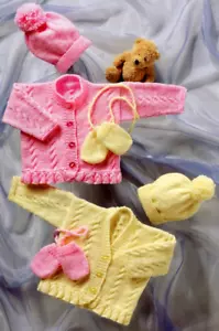VINTAGE COPY Premature Baby / Baby / Child Knitting Pattern 37-61 cm DK - Picture 1 of 3
