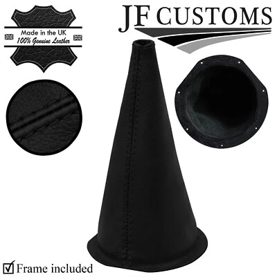 BOTA DE ENGRANAJE DE CUERO PUNTADA NEGRA CON MARCO DE PLÁSTICO PARA TRIUMPH STAG 70-77 Foto 1 de 3