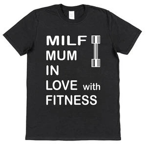 MILF Mum In Love Fitness T-Shirt Workout Gymwear Sportbekleidung Gym Kleidung Training - Bild 1 von 6