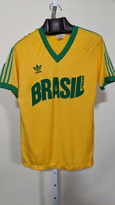 Camiseta Adidas Vintage Brasil Prensa Fútbol Fútbol Brasil Amarilla Mediana Foto 1 de 3