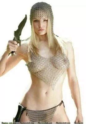 Chainmail Pantie , bra, coif Clothing Viking Aluminum Chain Mail pantie newstyle - Image 1 of 4