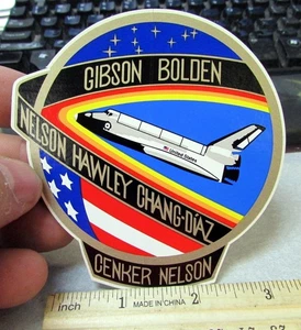 Vintage NASA Space Shuttle bunte Sticker Aufkleber, Gibson Bolden Nelson & andere - Bild 1 von 2