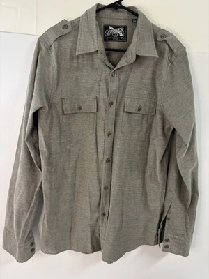 Sovereign Code Men's Casual Button Up Shirt AAA quality Charcoal Grey Sz  Medium - Image 1 of 3