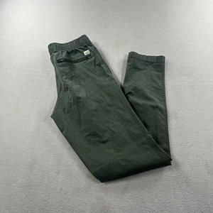 Vuori Ripstop Pants Mens Small Olive Green Drawstring Elastic Waist Zip Pockets - Picture 1 of 14