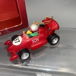 1997 American Greeting Christmas Ornament Son Racecar With Box - Picture 1 of 3