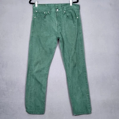 Levis 508 Jeans Mens 32x30 Green Tapered Slim Fit Denim Pants Zip Fly Cotton - Image 1 of 4