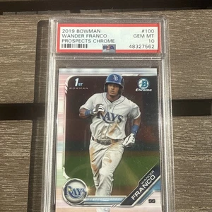 2019 Bowman Chrome Prospects #BCP-100 Wander Franco RC Rookie PSA 10 GEM MINT - Picture 1 of 2