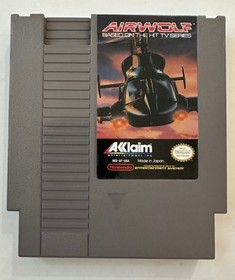Gioco Airwolf NES etichetta pulita testato sfuso