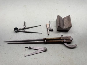 Machinist Tool Lathe Mill Cutting Bits V Block Caliper STARRETT LUFKIN + - Picture 1 of 11