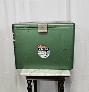 Vintage 1950s Coleman Penguin Metal Cooler - Picture 1 of 17