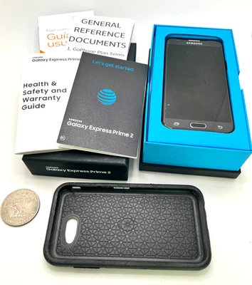 Pacote de Smartphone Samsung Galaxy J3 Prime Express 2, 16GB Preto SM-J327A AT&T - Imagem 1 de 4