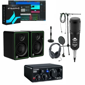 Home Recording Studio Bundle Package w/ Studio One Prime - AudioBox GO Mackie - Picture 1 of 9