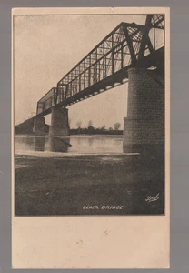 Council Bluffs IOWA 1911 BLAIR BRIDGE Railroad Crossing Missouri River B1 IA NE - Picture 1 of 2