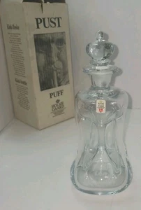 Vintage anni 70 Holmegaard Kluk decanter fiaschetta corona tappo superiore soffiato a mano con scatola - Foto 1 di 22