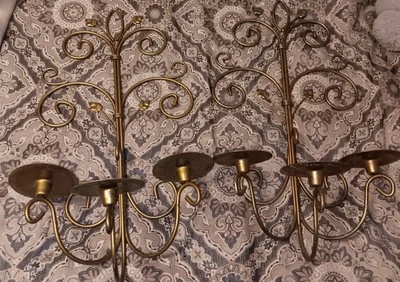 Apliques victorianos grandes que se montan en la pared (2 apliques) Foto 1 de 4