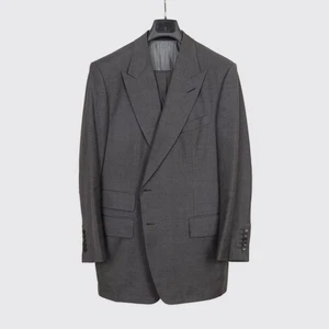 Tom Ford Suit Size EU58 Gray Wool 3-Piece Single Breasted Peak Lapel - Picture 1 of 8