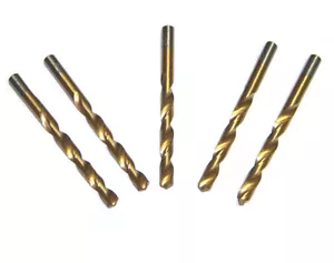 5pc 3/8" Titanium Coated Profesional Twist Drill Bit HSS For Metal - Picture 1 of 2