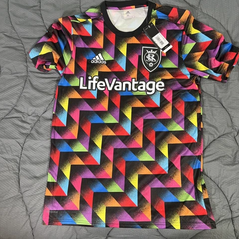 New medium adidas real salt lake multicolor jersey shirt $60 Cover