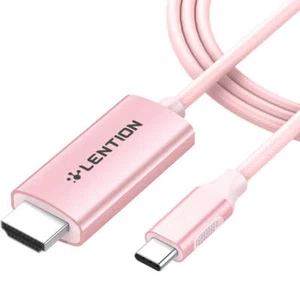 LENTION 6ft Long USB C to HDMI 2.0 Cable Adapter Rose Gold (4K/60Hz) (CU707) - Picture 1 of 1