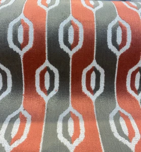 Belgian Velvet Paxton Bittersweet Stripe Upholstery Fabric by the yard - Picture 1 of 5