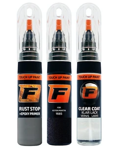 for ASTON MARTIN 1685 AZURITE BLACK 2 TOUCH UP PAINT Pen Kit Scratch Repair Set - Picture 1 of 10