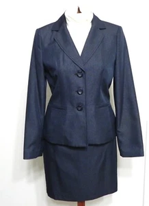 Le Suit Women's Size 6 Blue Skirt Suit - Picture 1 of 5