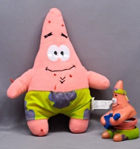 Vintage Patrick Starfish SpongeBob Stuffed Plush 8'  & Patrick Wiggling Beach. - Picture 1 of 12