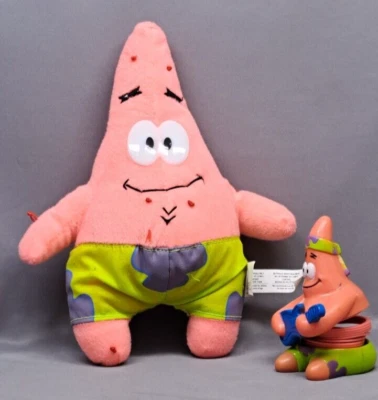 Vintage Patrick Starfish SpongeBob Stuffed Plush 8'  & Patrick Wiggling Beach. - Image 1 of 4