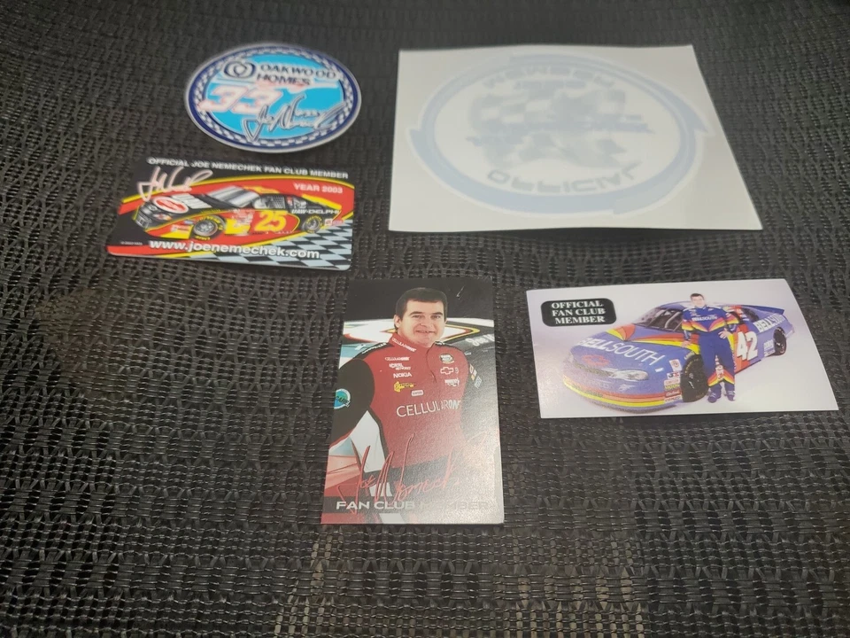 Joe Nemechek Fan Club Membership Lot, Cards &  Decals  - Image 1 of 4