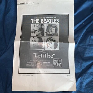 Libro de prensa de United Artist The Beatles Let It Be original EE. UU. 1970 USADO - Imagen 1 de 6