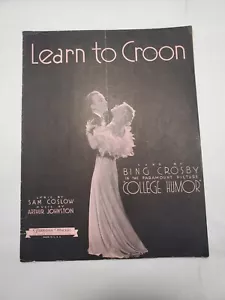Learn To Croon BING CROSBY College Humor 1933 Film Vintage Noten - Bild 1 von 4