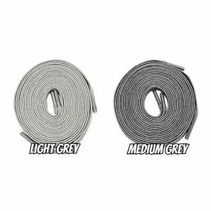 Cordones planos de cera premium para Air AJ Jordan 1 baja luz gris medio sombra Baron - Imagen 1 de 3