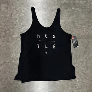 Under Armour Heat Gear Tank Top Womens Size XL Project Rock Hustle NEW - Picture 1 of 3