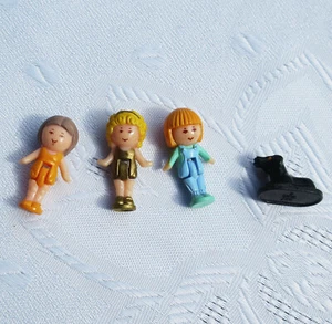 MINI Polly Pocket 4 mini Figuren, Hund und Püppchen NEU in OVP Bluebird