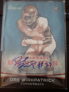 Tarjeta de radiocontrol Bowman Signatures #185 Dre Kirkpatrick 2012 autógrafo automático novato como nueva - Imagen 1 de 1