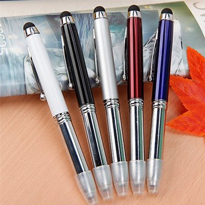 3 in 1 Touch Screen Stylus Ballpoint Pen With LED Flash Light For  Iphongo