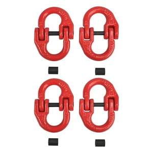 4X Red 1/2" Safety Chain Towing Hitch Hammer Lock Connector For Heavy Duty Truck - Foto 1 di 10