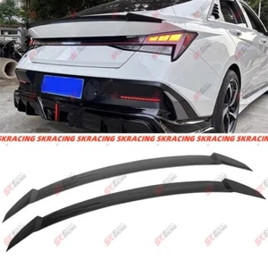 Rear Spoiler Wing For Hyundai Elantra 2021-2025 ABS Carbon Look/ABS Gloss Black - Imagen 1 de 25